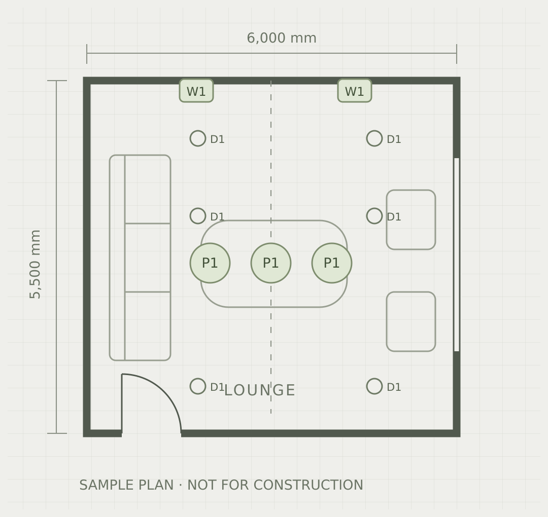 Customer example: from lighting plan to finished space